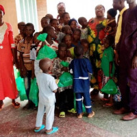 Ark of Hope and Honorable Adesola Adefisan ( Chairman) Food support for the motherless children home in Ijebu